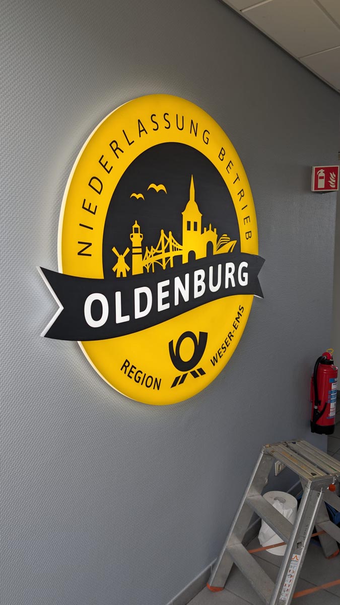 Deutsch Post – Leuchtschild – von links